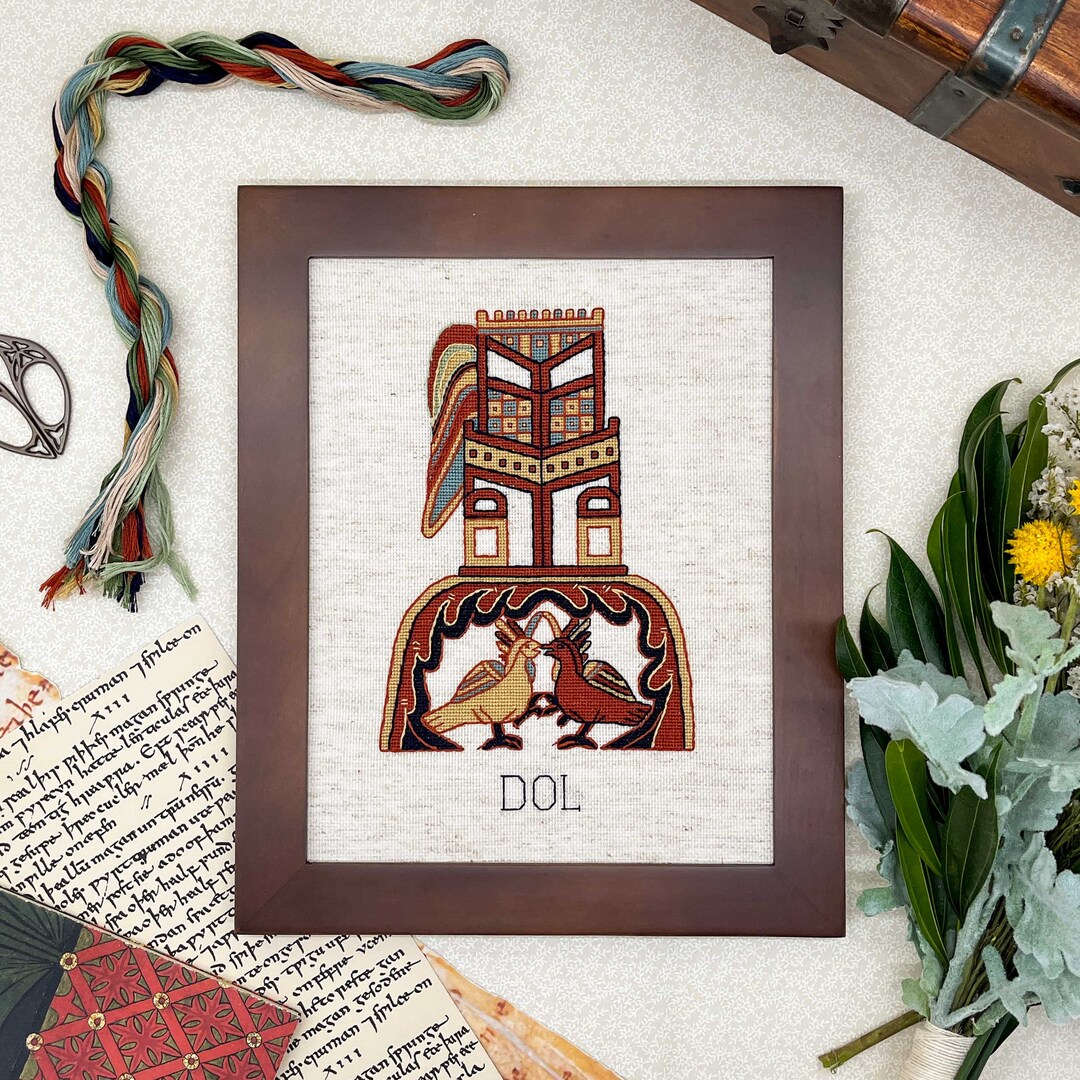 Bayeux Tapestry Cross Stitch Pattern Fortification of Dol in Brittany PDF Instant Download for