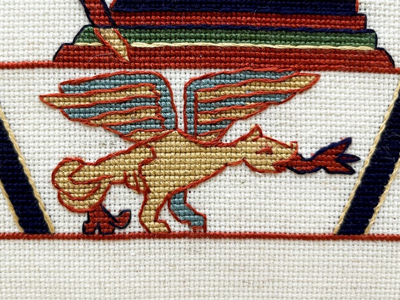 Bayeux Tapestry Cross Stitch Pattern Aelfgyva and Cleric PDF Instant