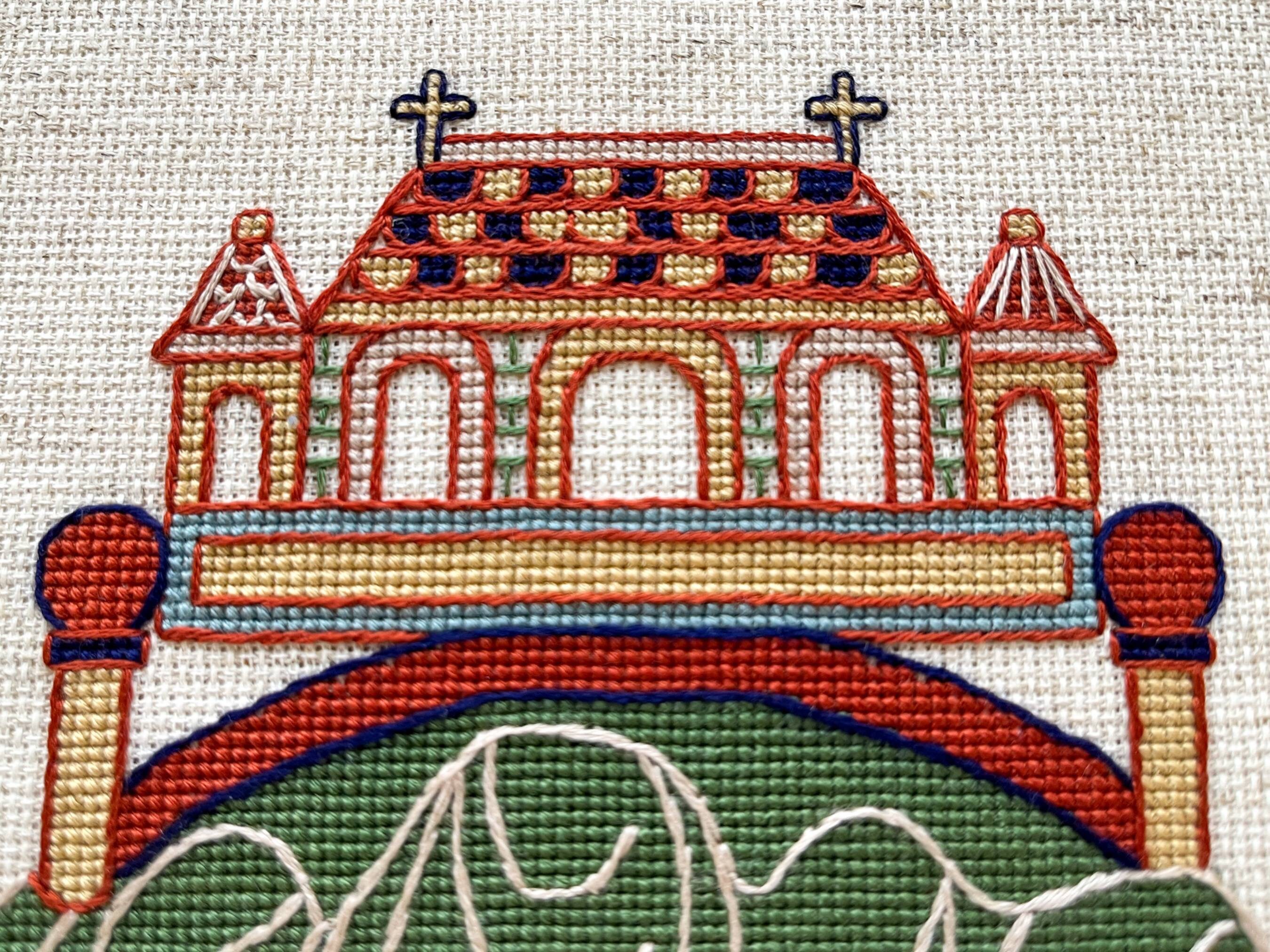 Bayeux Tapestry Cross Stitch Pattern Montsaintmichel Abbey PDF Instant Download for Lovers of