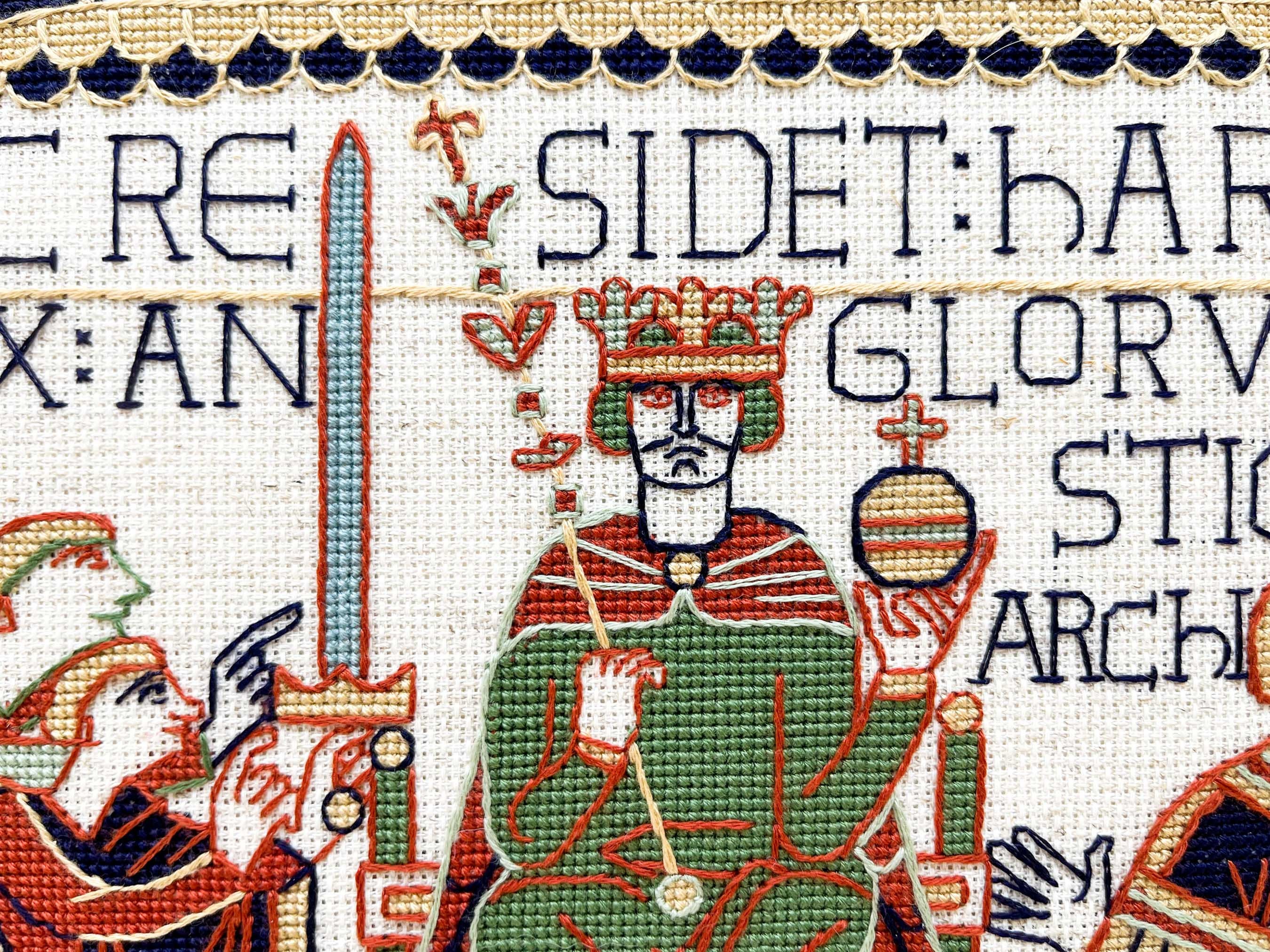 Bayeux Tapestry Cross Stitch Pattern Harold Enthroned PDF Etsy Australia