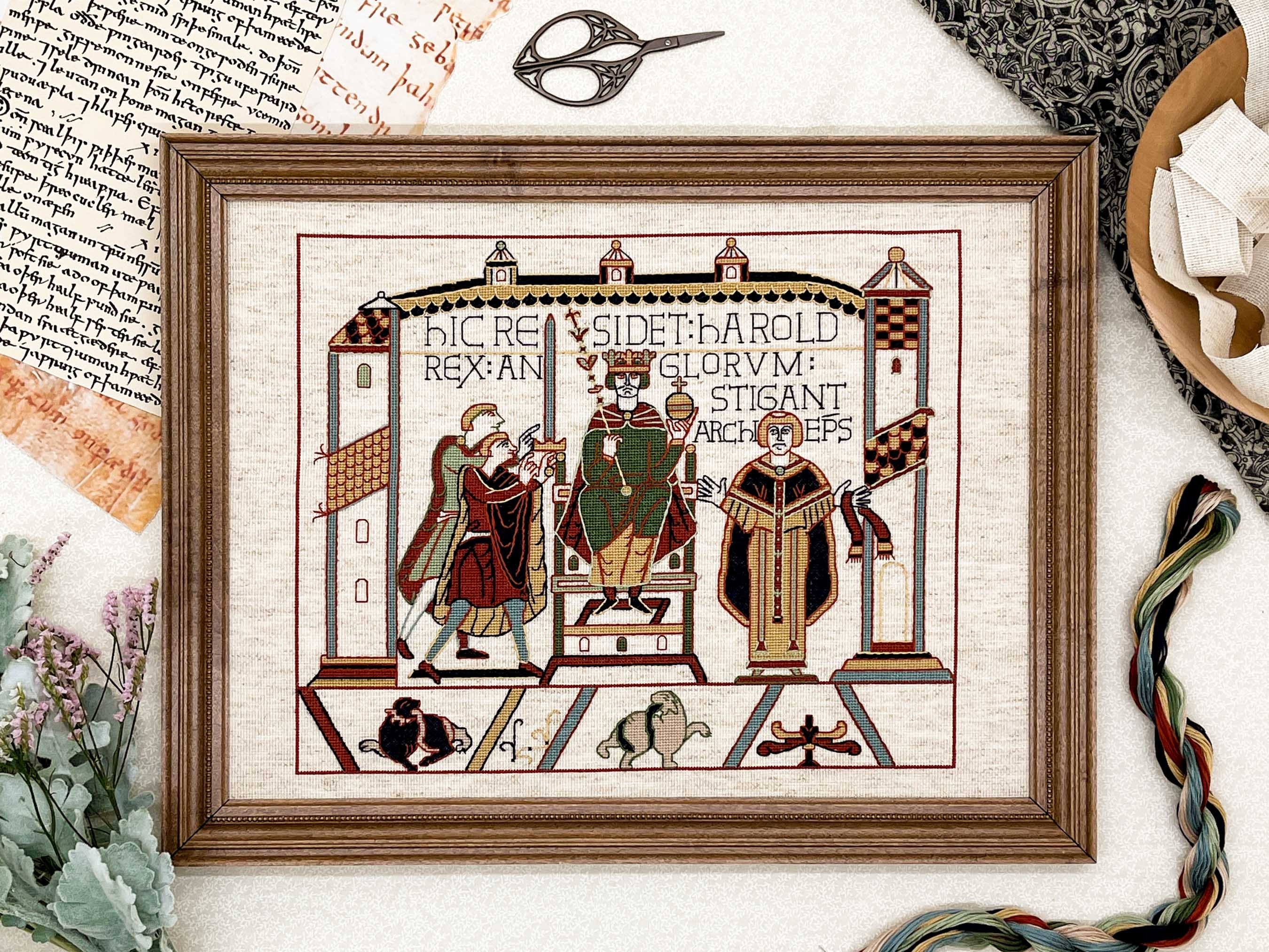 Bayeux Tapestry Cross Stitch Pattern Harold Enthroned PDF Etsy Australia