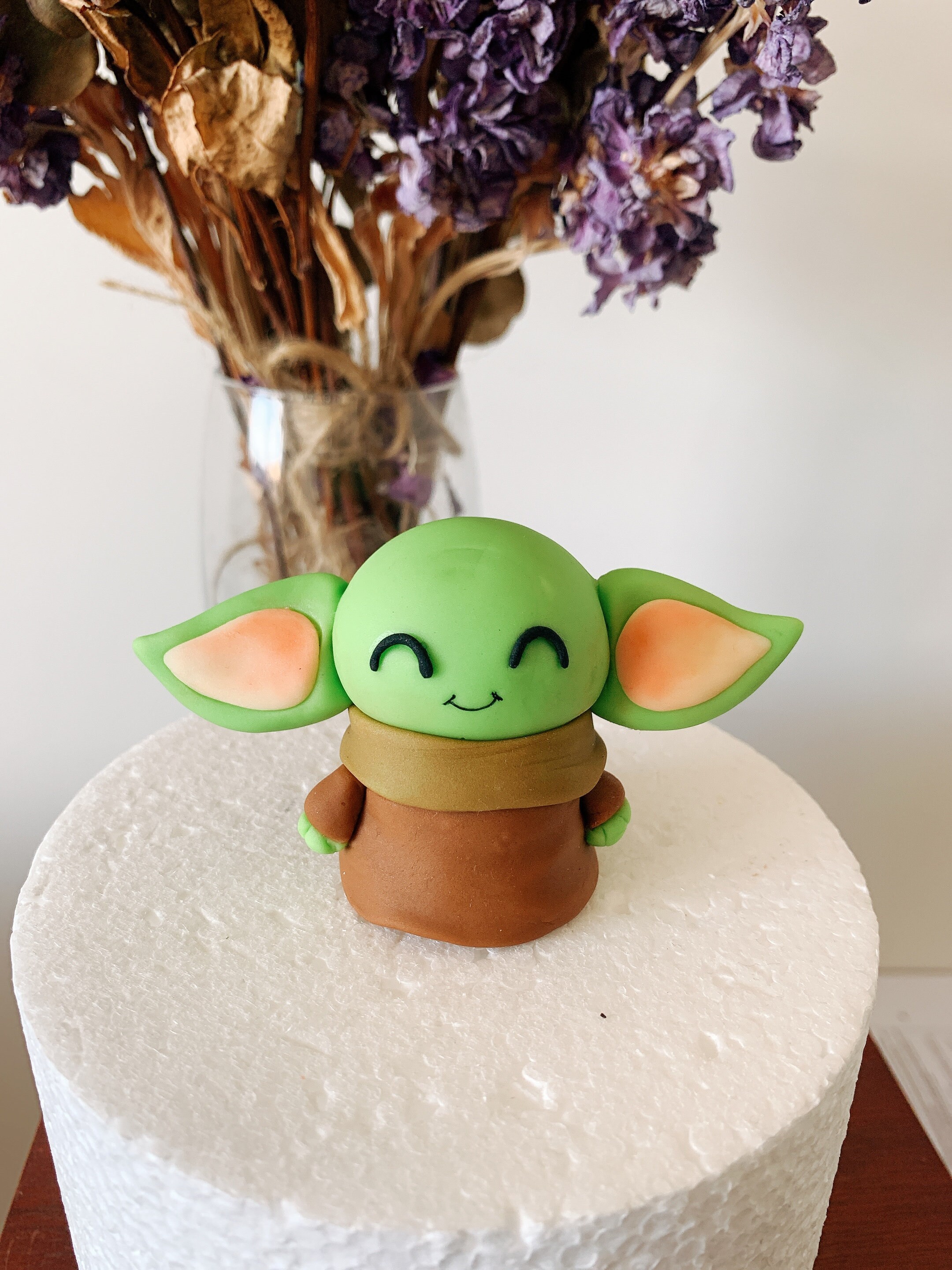 Baby Yoda Fondant Cake Topper Etsy