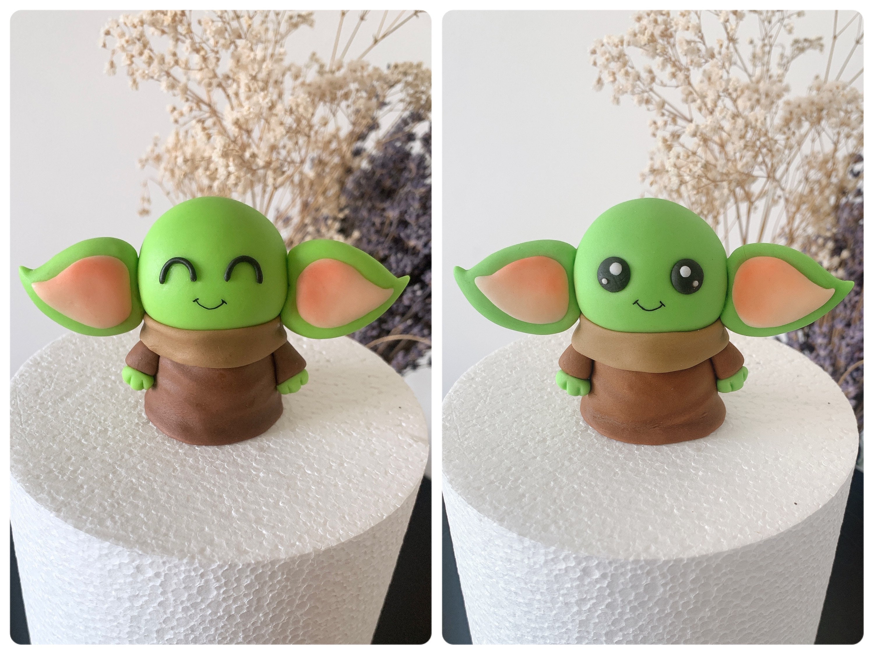 Baby Yoda Fondant Cake Topper Etsy UK