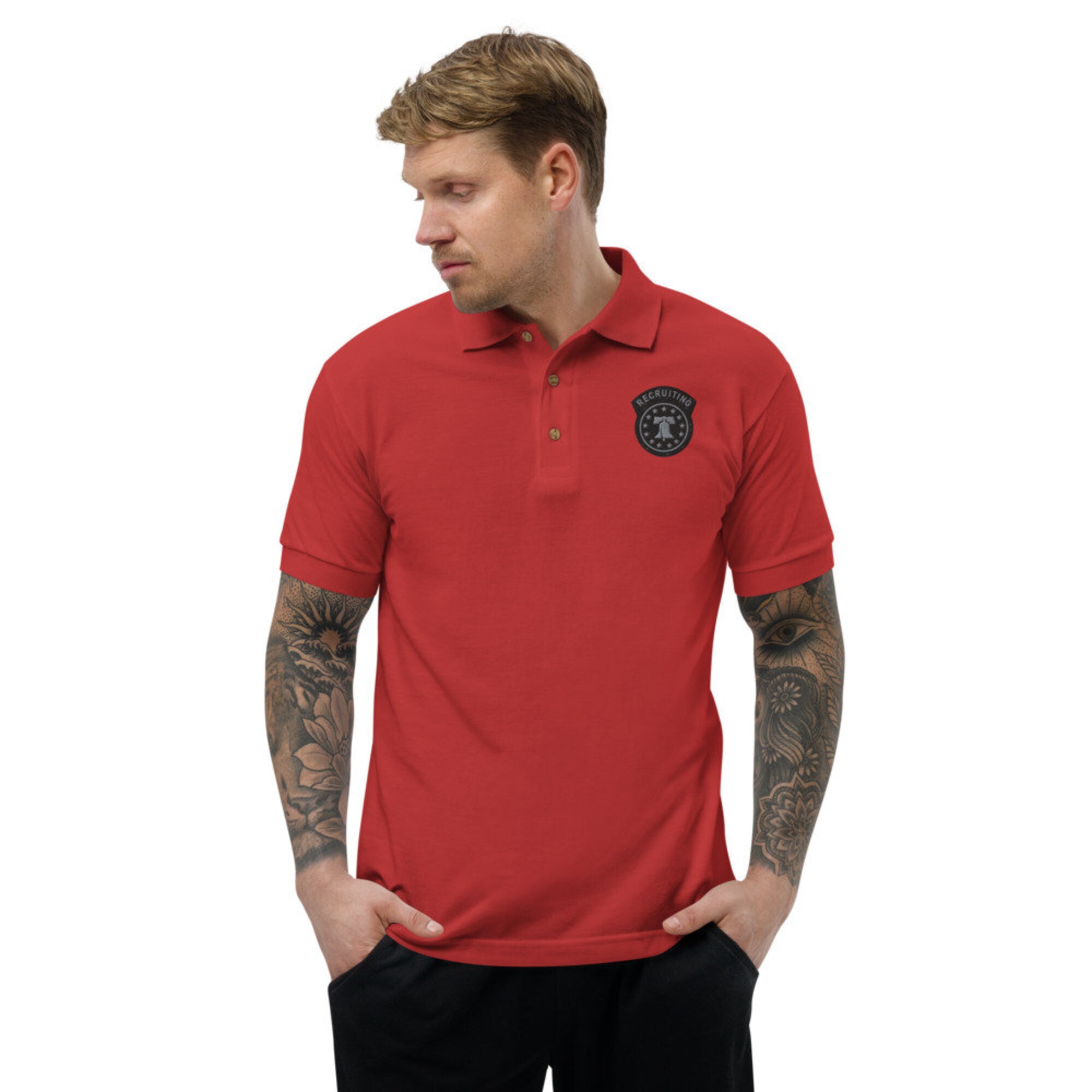 Discover Army Recruiting Embroidered Polo Shirt