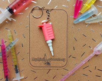 Pipette Keychain personalised science
