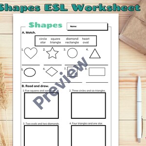 1st Grade Worksheets on Shapes | PDF English Shape First Grade ...