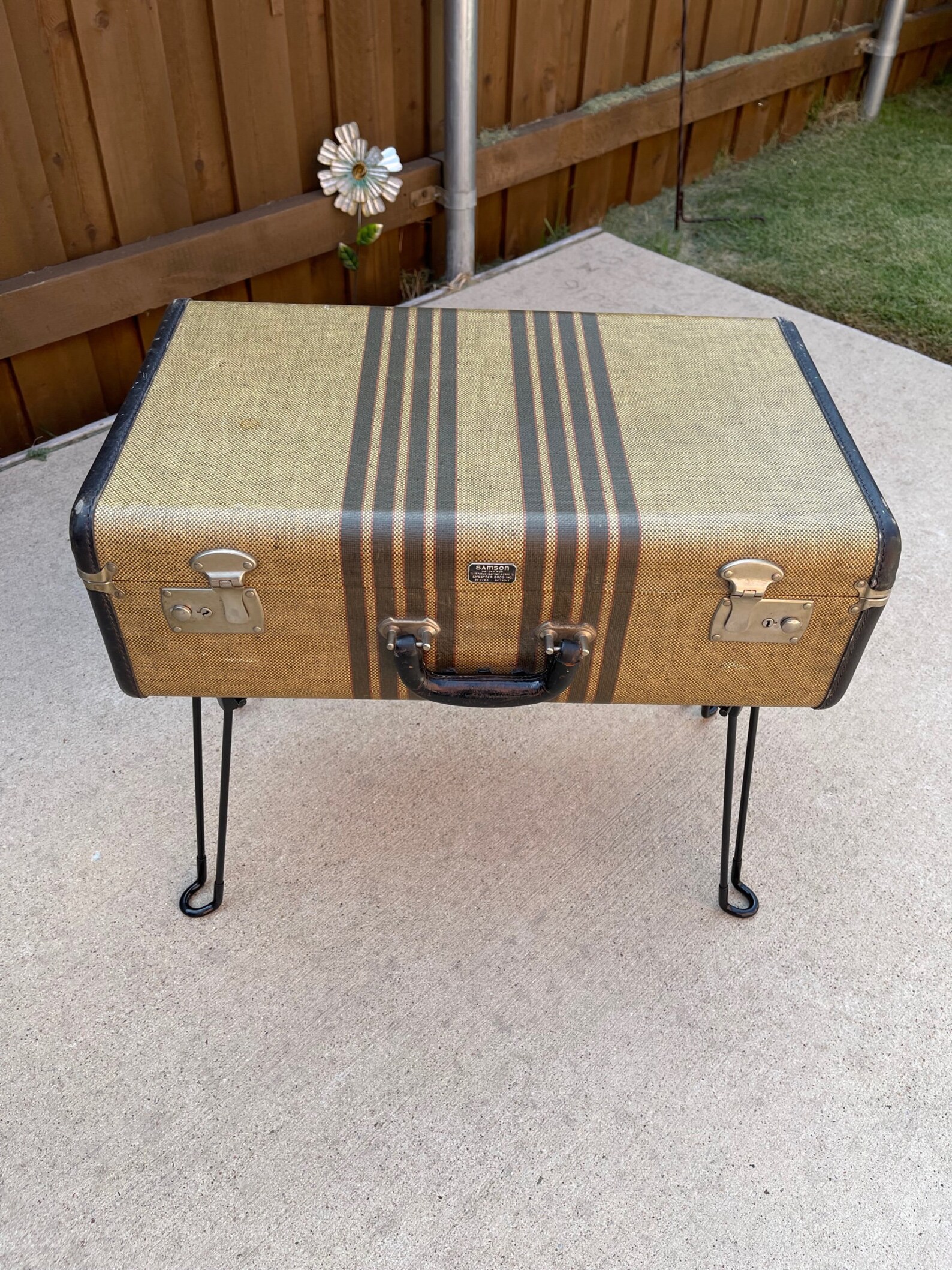 Luggage table suitcase table antique suitcase Etsy
