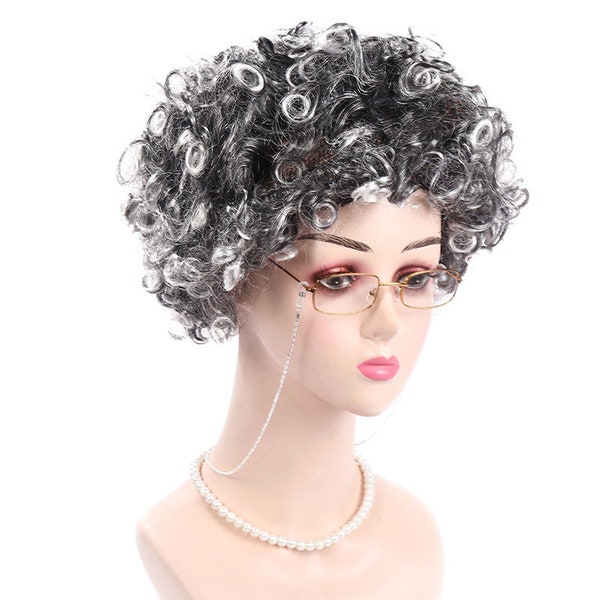 Curly Hair Granny Etsy UK