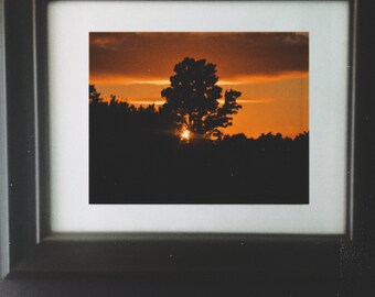 Landscape print, sunset ,digital print