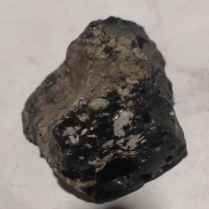 Superb meteorite fragment Lunar impactite regolith Breccia Kreep molten basalt with vesicular fusion crust / 13.91 g
