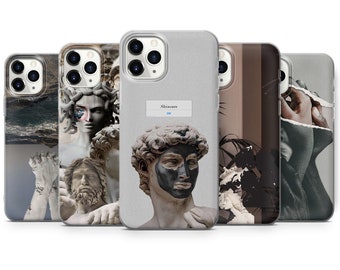 Funda de teléfono con arte de mármol estético para iPhone 13, 12, 11 Pro, XR, XS, 8+, 7, Samsung S10, S20, S21, A40, A50, A51, Huawei P20, P30 Lite