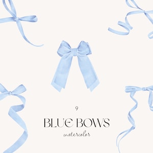 Blaue Schleife Aquarell Clipart, Schleife png, Baby Boy Clipart, Hochzeit Schleife, Sofort Download, kommerzielle Nutzung