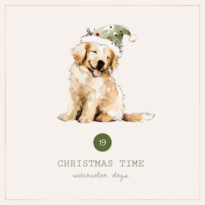 Schattige hond aquarel clipart, kerst hond clipart, puppy clipart, labrador clipart, grappige kerst png, kerstkaarten, vakantie clipart