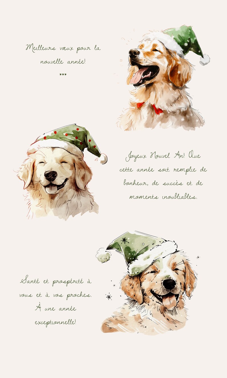 Cute Dog Watercolor Clipart, Christmas Dog Clipart, Puppy Clipart ...