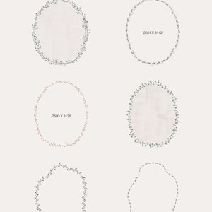May include: Set of five wreath frames with different shapes and sizes. The frames are made of green leaves and berries. The text "Wreath Collection" and "high quality" are visible in the image.