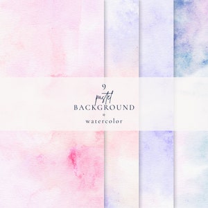 Pastel watercolor digital background clip art, Watercolor paper texture, Watercolor splatter, Abstract modern background, Commercial use