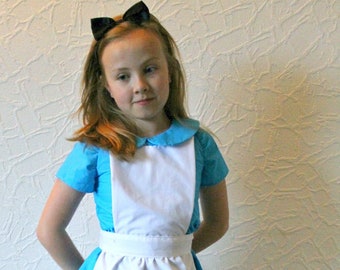 Alice in Wonderland geïnspireerd katoenen jurk en schort, voor cosplay, Disney Parken, dress-up - Wonderland