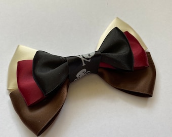 Jack Sparrow inspired hair bow for dress up and cosplay - Disney Pirates of the Caribbean
