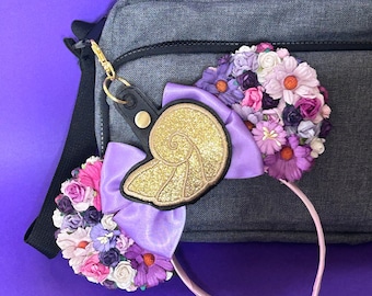 Ursula Sea Witch Muschel-inspiriert - Einzelohrhalter, perfekt um sie an die Tasche zu stecken oder mit in den Park zu nehmen. Disney die kleine Meerjungfrau