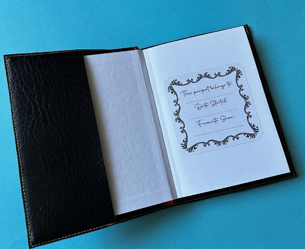 Embroidered Letherette Theatre Passport - Embroidered Leatherette Notebook Cover, Plain ...