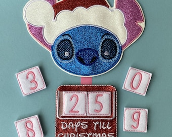 Disney Christmas Stitch inspired countdown - one month, 99 days or 365 days