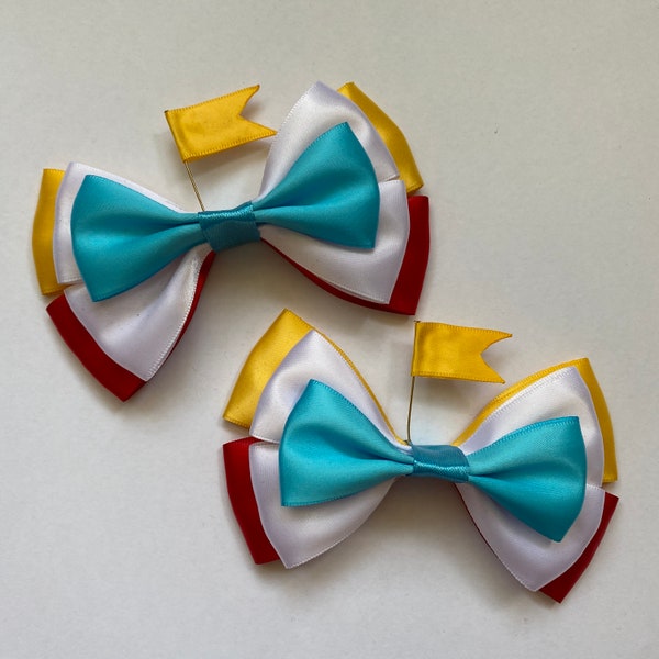 Tweedle Dum or Tweedle Dee inspired hair bow for dress up and cosplay - Disney Alice in Wonderland