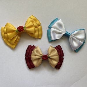 Lazos para el pelo de niñas grandes de 6 pulgadas con clips, accesorios  para el cabello para vestido de niña de las flores, lazos únicos de  animación