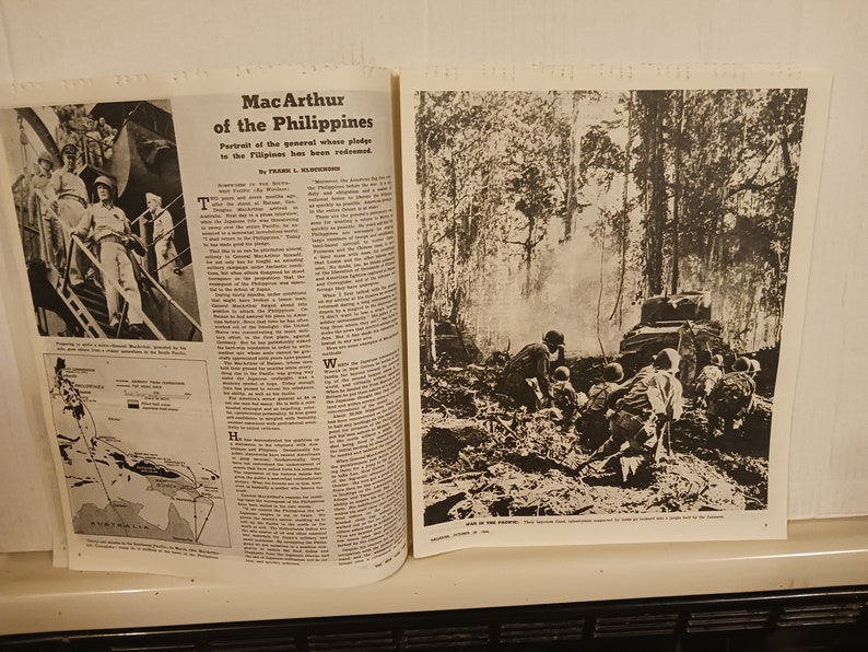 Macarthur Command Magazine New York Times Magazines - October 29, 1944 - AMERICAN BATTLEWAGON ...
