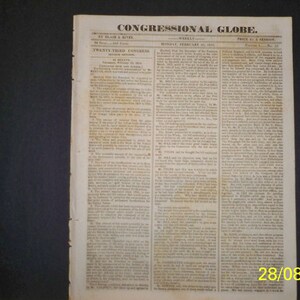 Weltkugel Zeitung - DAVY CROCKETT - 23. FEBRUAR 1865