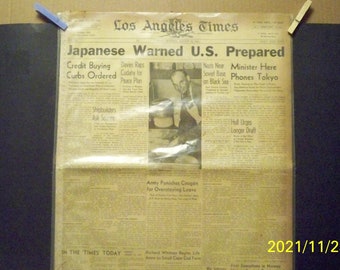 WW2 Newspaper  - JAPANESE WARNED -  August 12,  1945