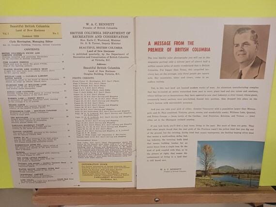 BEAUTFUL BRITISH COLUMBIA - Magazine - 1959 - Etsy Canada