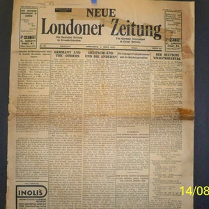 Giornale tedesco - NEUE LONDONER ZEITUNG - 4 marzo 1933