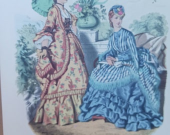 フランスのファッションプレート - 1880 年代 (プレート 9) - Etsy 日本