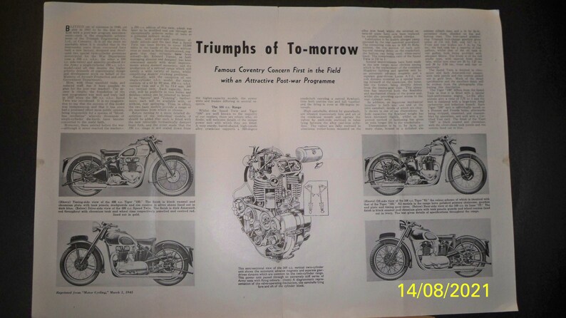 1945 triumph motorcycle