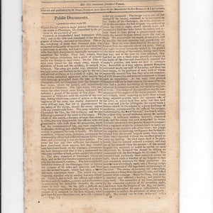 Newpaper - COMMODORE RODGERS On Cartels - William PENN'S Deed - 1814