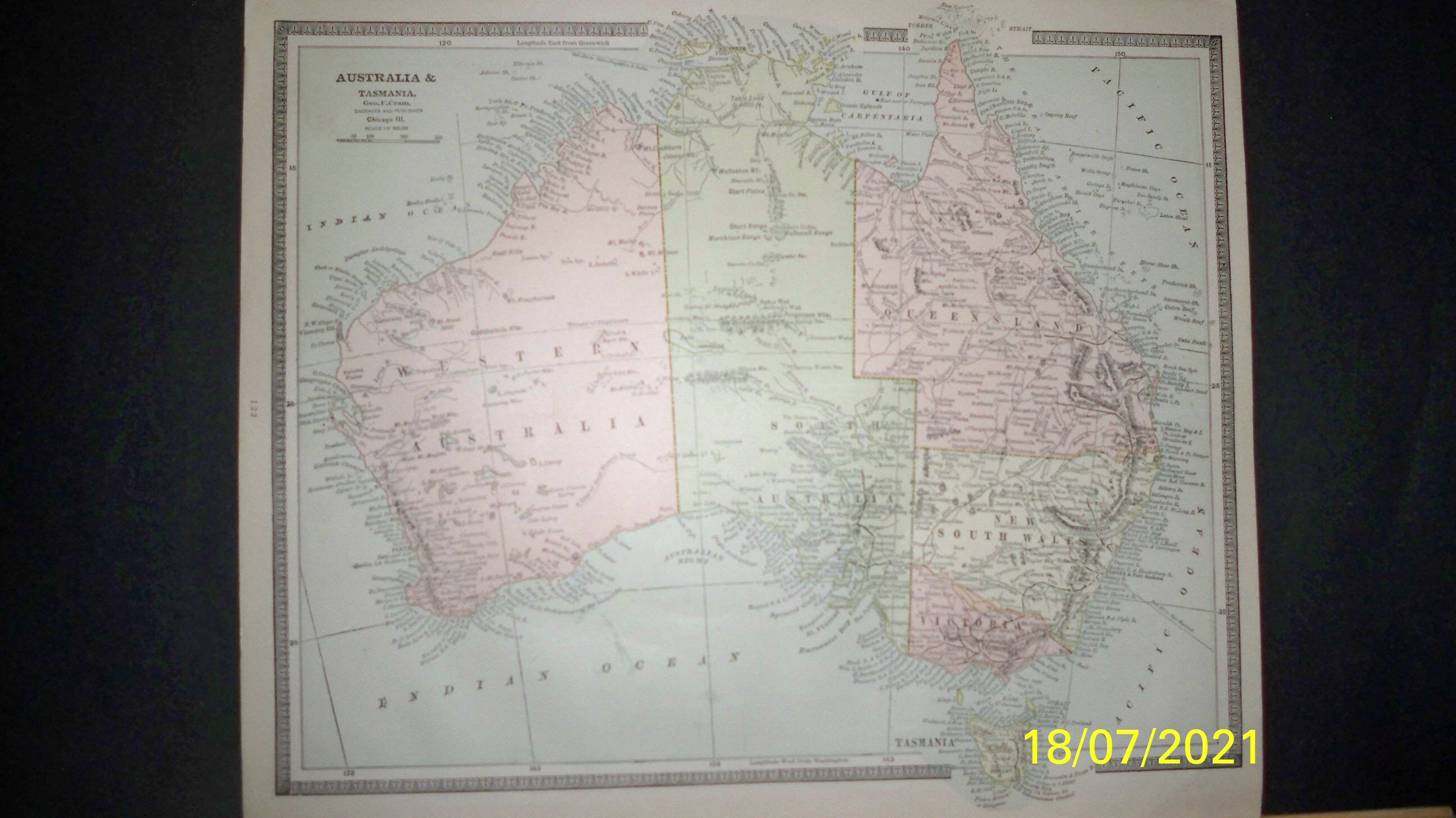 MAP OF AUSTRALIA 1885 Etsy