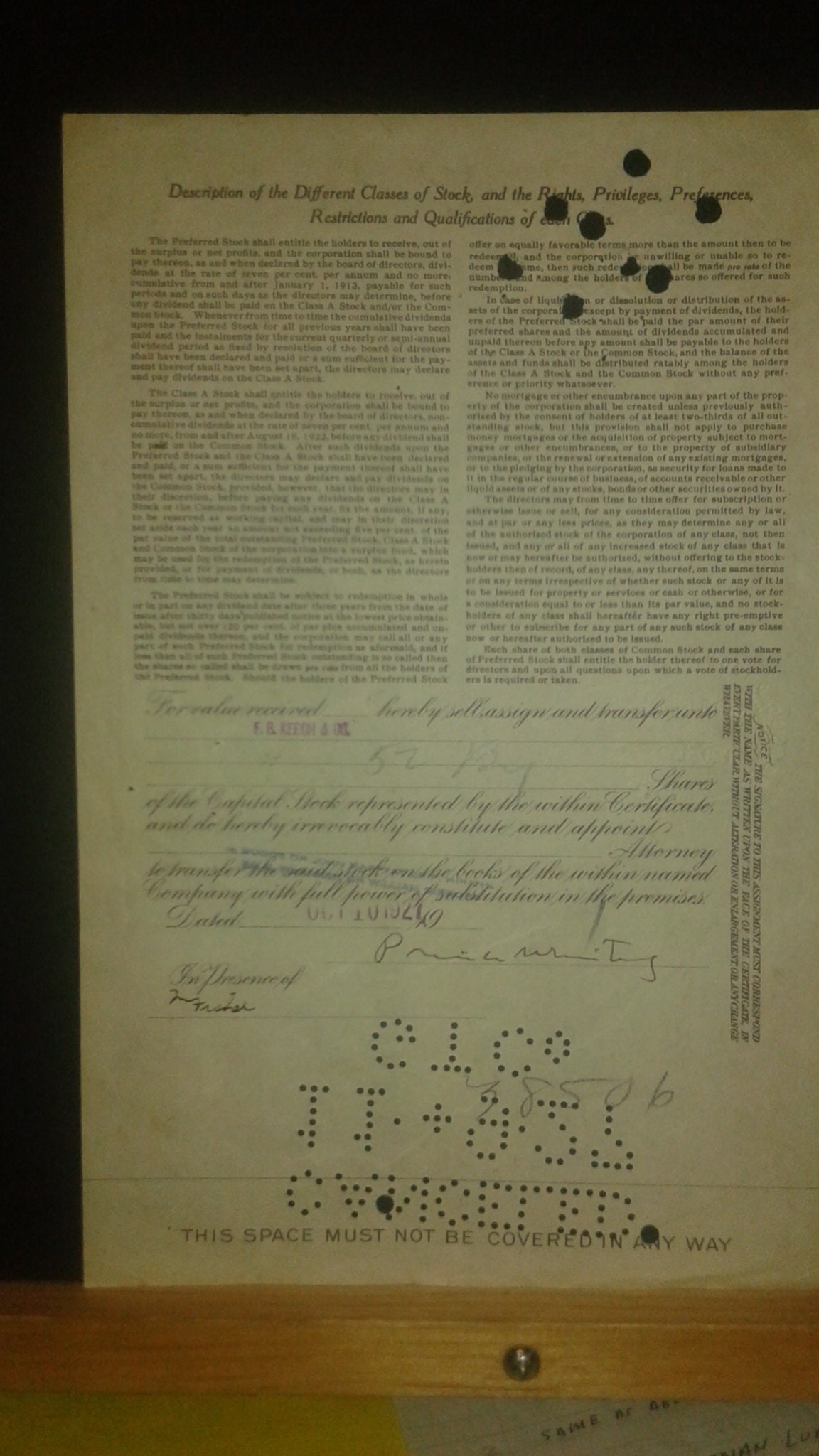 tobacco products corporation stock certificate - R.J. Reynolds Tobacco Company Specimen