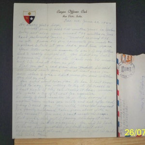 Coisas Efêmeras - CARTA MILITAR DA ÍNDIA - 1944
