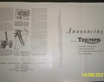 TRIUMPH MOTORCYCLE - 1945