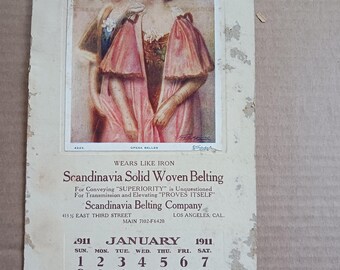 5 VINTAGE SMALL CALENDARS - 1911 - Etsy