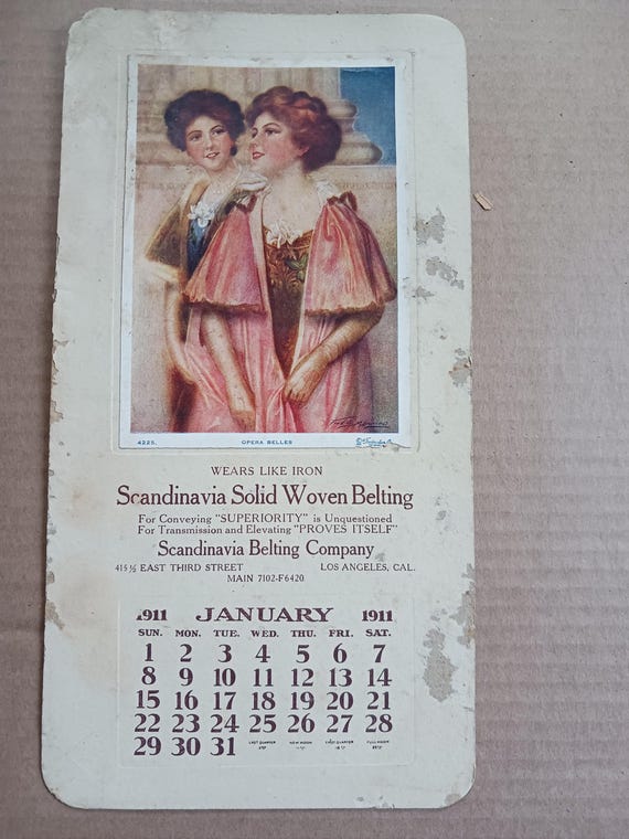 5 VINTAGE SMALL CALENDARS - 1911 - Etsy