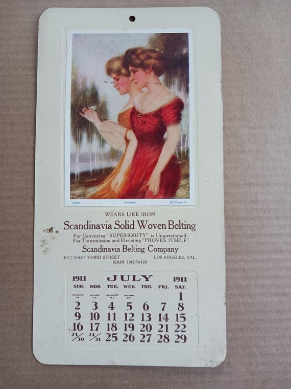 【東ドイツ 古いカレンダー】ヴィンテージ 5 VINTAGE SMALL CALENDARS - 1911 - Etsy