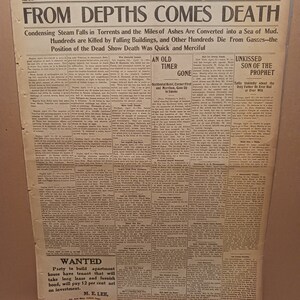 Newspaper - Weekly Capital Journal - From The Depths Comes DEATH - April 12, 1906