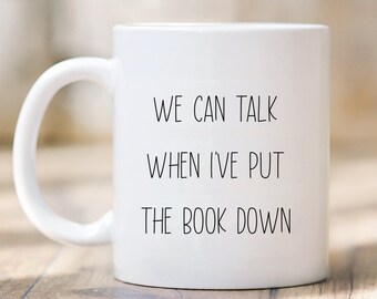 Book lover Gift - Funny Mug for Book Lovers - Bookish Gift - Bookworm Novelty Mug - Book Nerd Mug - Gift for Readers - Minimalist Design