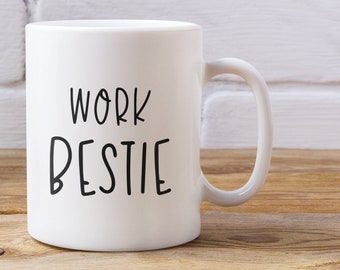 Personalized Work Bestie Tasse - Personalized Work Bestie Tasse - Personalisiert - Weihnachtsgeschenk für Arbeitsfreundin - Geburtstagsgeschenk für Kollegin