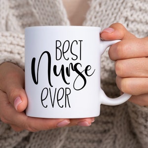 Best Nurse Ever Kaffeetasse - Geschenke für Krankenschwester - Krankenschwester Tasse - Krankenschwester Arzt Geschenk - Krankenschwester Dekor - 11oz 15oz Kaffeebecher