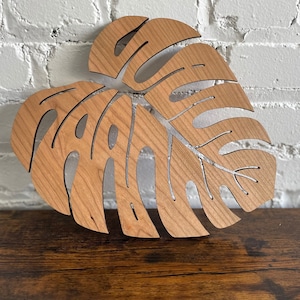 Monstera Leaf Placemat | Wood Place Setting, Placemat for Weddings, Events, Dining Room, Dinner Party Mat, Charger