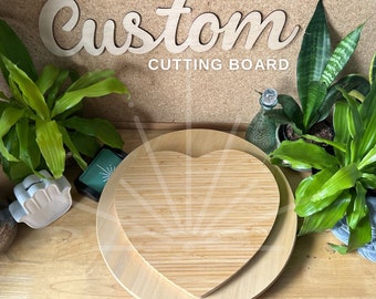 Custom Heart-shaped Cutting Board for Valentine’s Day, Gift, Charcuterie, Wedding, Date Night