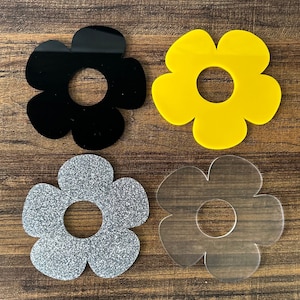 Colorful Pastel Flower style Acrylic Coasters for home, table setting, bar, gifts
