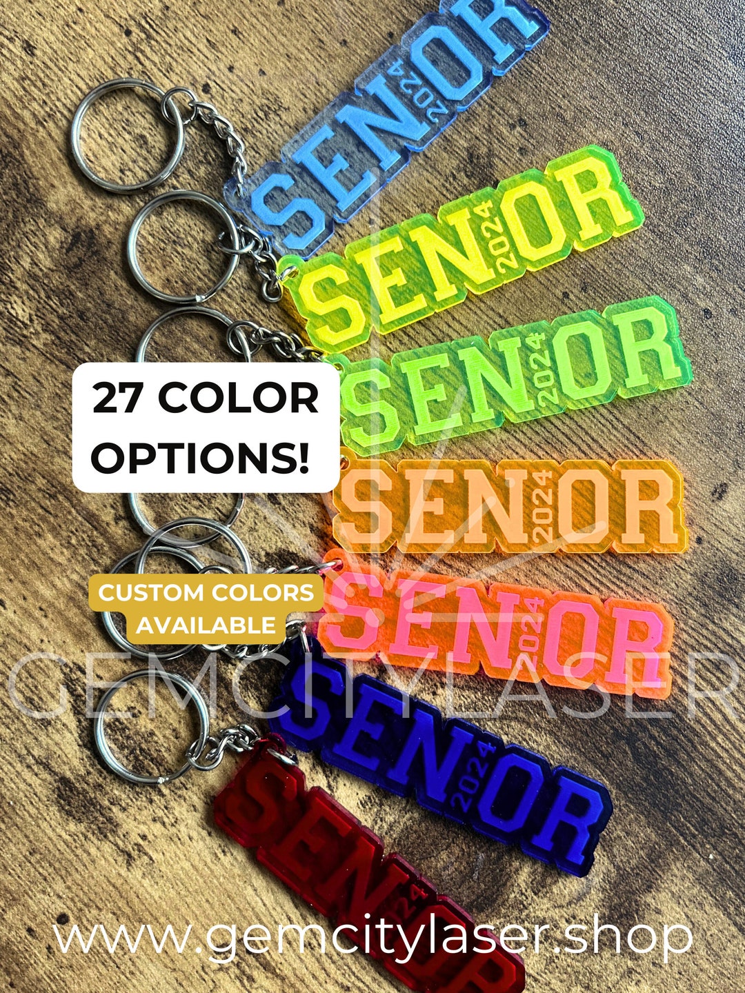 Class of 2025/26 Senior Keychains bulk Custom Colors Available Etsy
